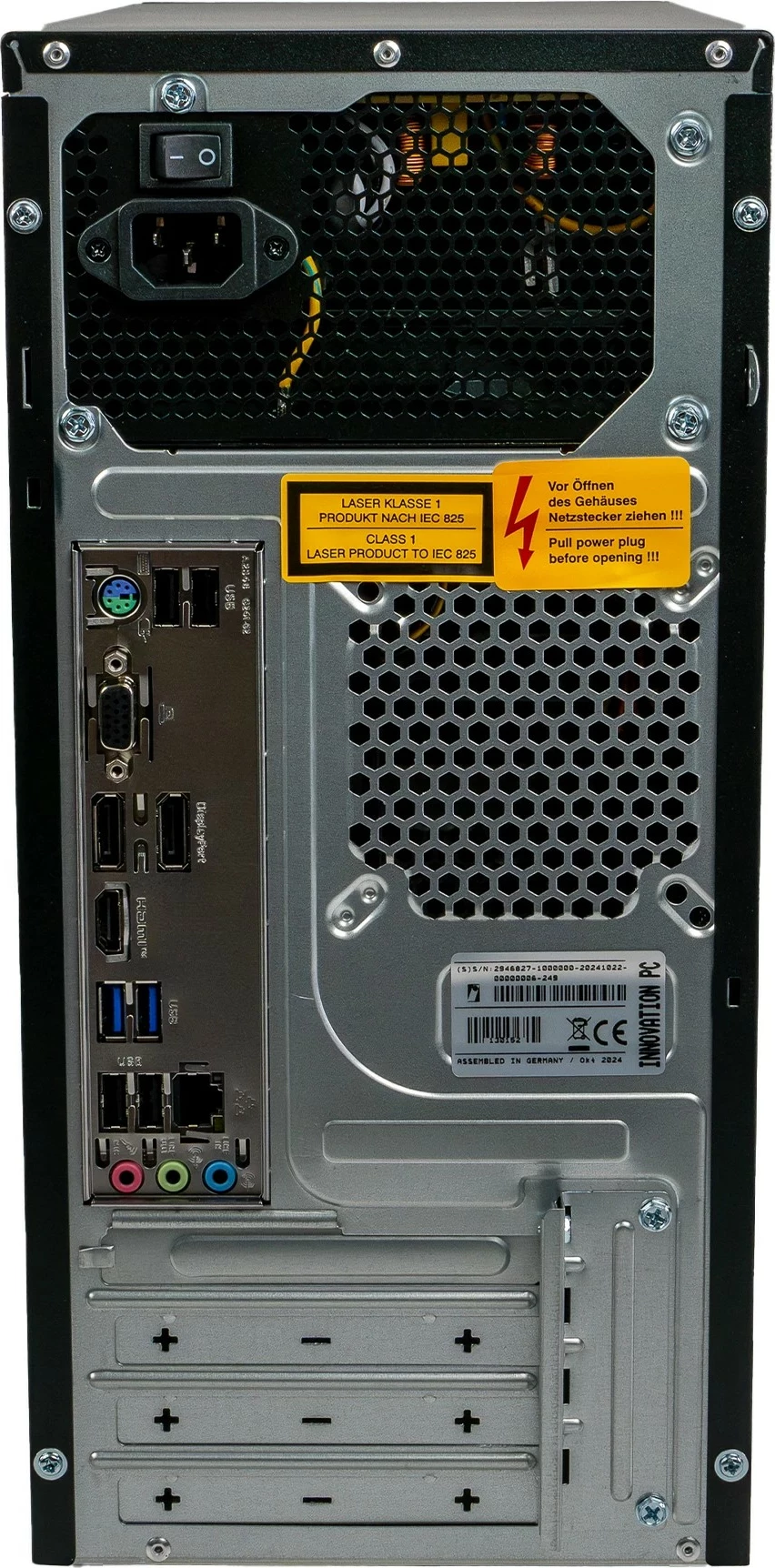 Kasë Innovation IT, Intel i3-14100, 16GB RAM, SSD 512GB, DVD-RW, e zezë