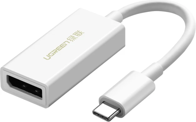 Adapter USB-C në DisplayPort UGREEN 40372 4K@60Hz 15cm, i bardhë