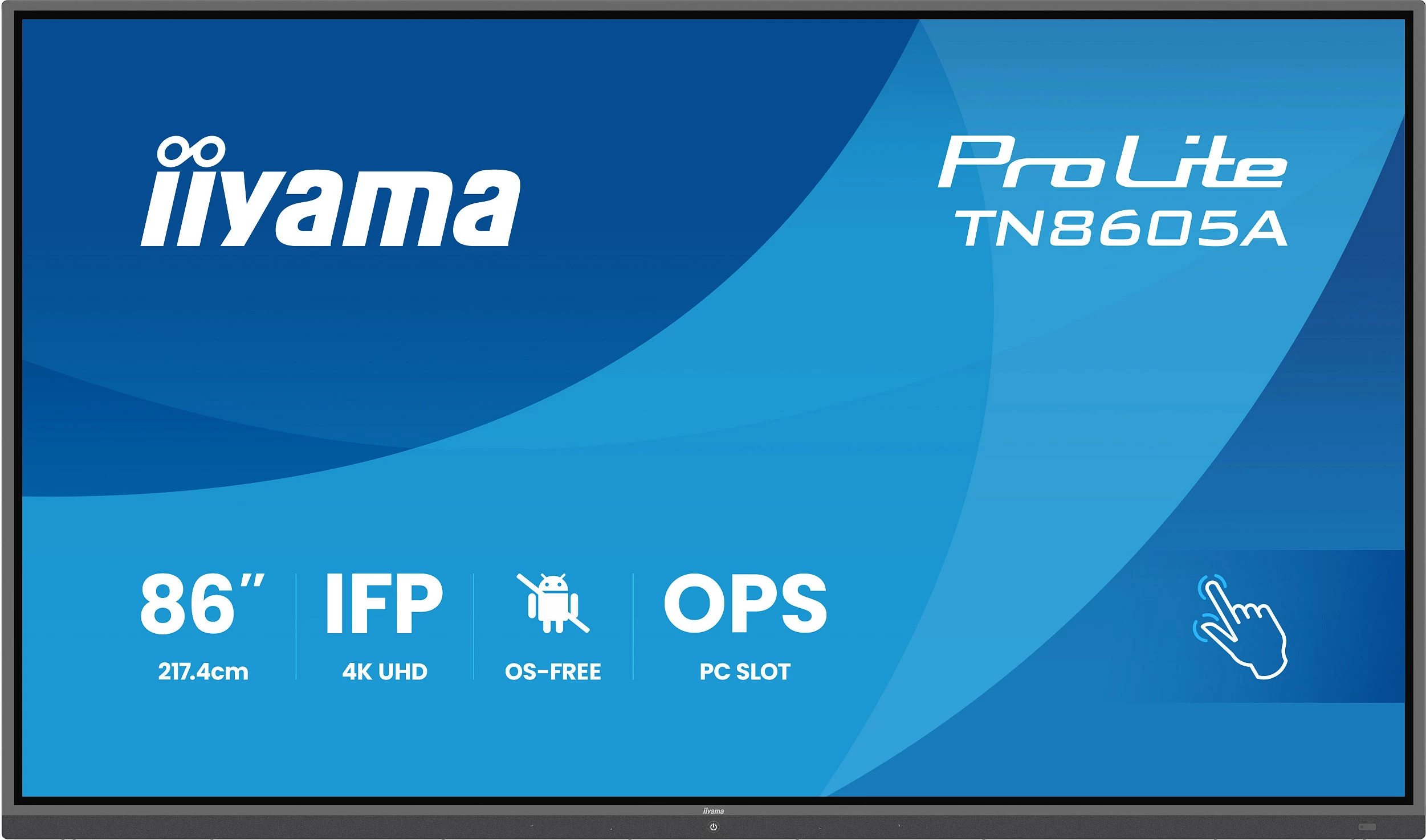 Ekran interaktiv iiyama ProLite TN8605A-B1AG, 86", 4K UHD, Touch, Anti-glare