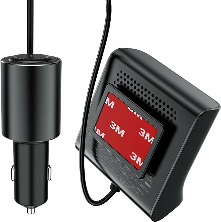Karikues veture Acefast B8, 90W, 3x USB, 1x USB Type-C, me ekran, i zi