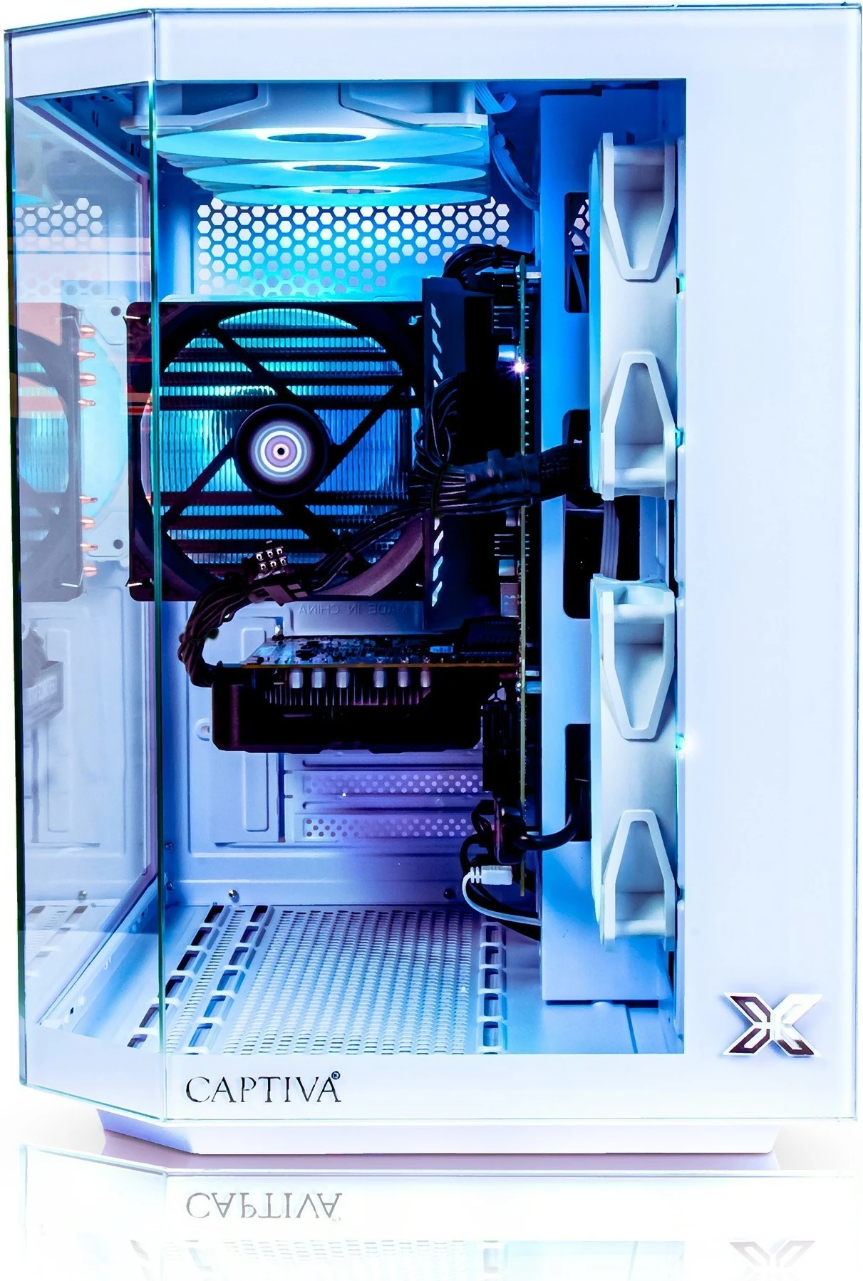 Kompjuter gaming Captiva Advanced Gaming R92-536, Ryzen 5 5500, RTX 5060 8GB, SSD 500GB, 16GB RAM, bardhë