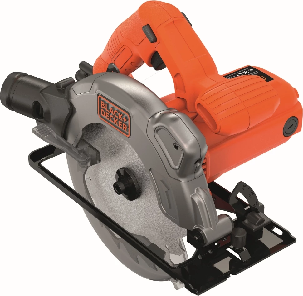 Sharrë rrethore Black&Decker CS1250L 1250 W, 230 V, disk 190 mm, laser, prerje 66 mm, portokalli/zezë