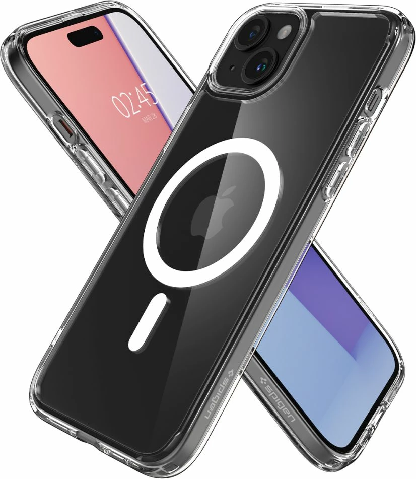 Mbështjellës Spigen Ultra Hybrid Mag për iPhone 15, MagSafe, Transparent/Bardhë