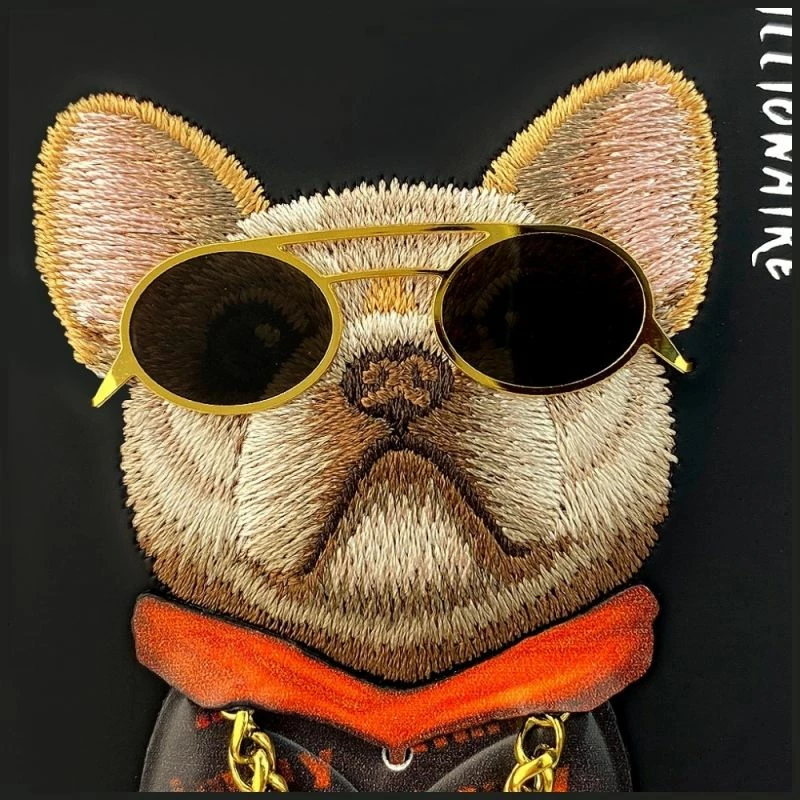 Kuti për iPhone 17 Nimmy Glasses Cool Dog, e zezë