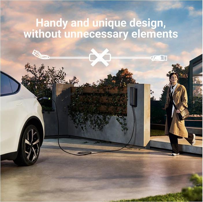 Stacion karikimi EV Green Cell Habu, 7 m, 2-në-1, 11 kW, i zi