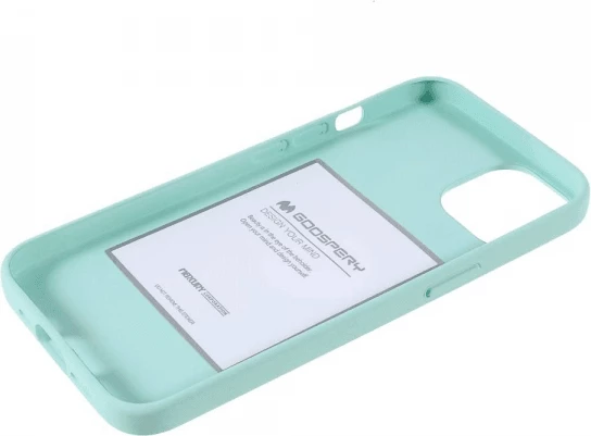 Mbështjellës silikoni Goospery Soft Feeling për iPhone 15 Pro Max, mint