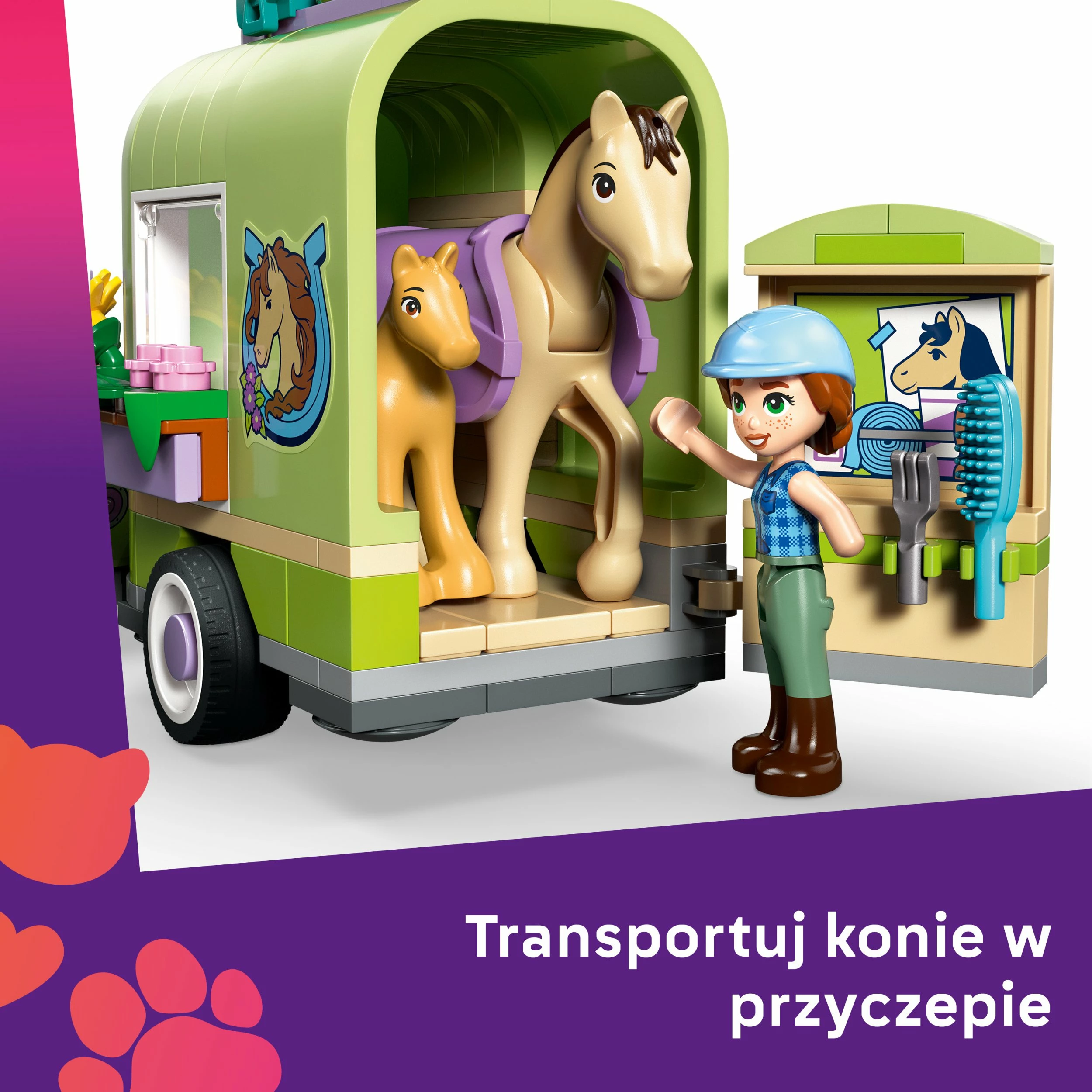 Set LEGO Friends 42695 Horse Trailer with Horse and Foal, 279 copë, 7+