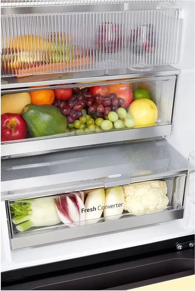 Frigorifer i kombinuar LG GBG719MDNN 352 L 187 x 68.4 cm InstaView MoodUP, e zezë/rozë