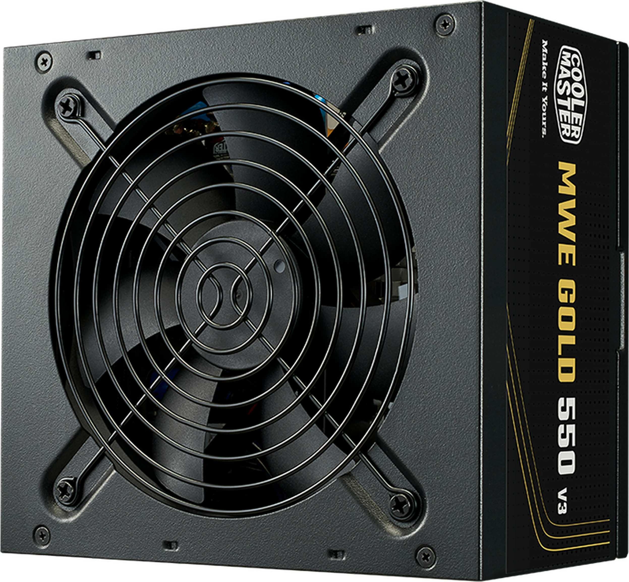 Furnizues rryme PC Cooler Master MWE Gold 550 V3, 550W, 80 Plus Gold, ATX 3.1, Non‑Modular, i zi