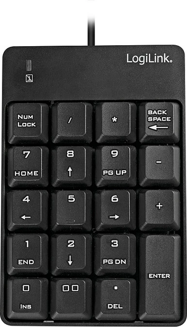Tastierë numerike LogiLink ID0184, USB, e zezë