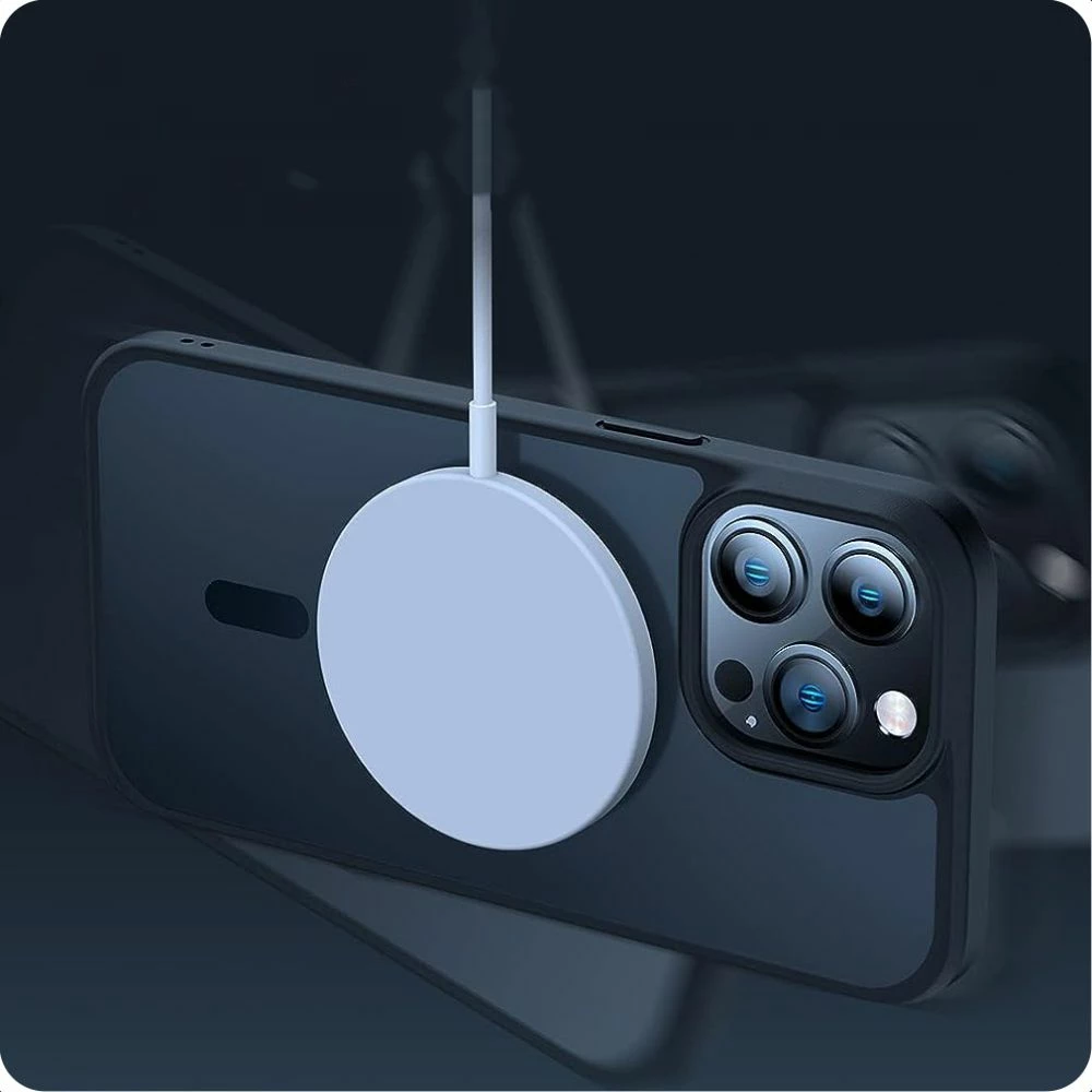 Mbështjellës Tech-Protect MagMat MagSafe për iPhone 15 Pro Max, Gjysem-transparent, Zi