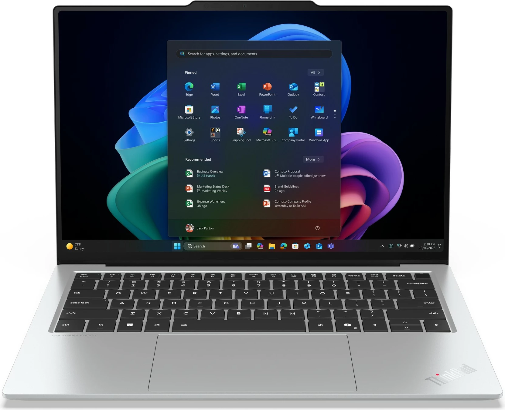 Laptop Lenovo ThinkPad X9 14 G1, Intel Core Ultra 7 258V, 32GB RAM, 1TB SSD, 14 inç Touch, argjendtë