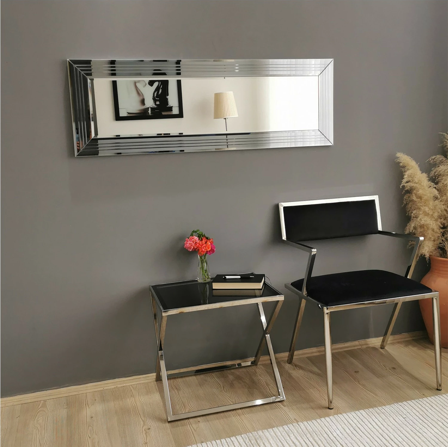 Pasqyrë Hanah Home, A302Y, ngjyrë argjendi