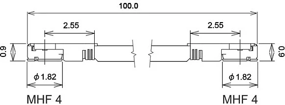 Kabllo antene DeLOCK mHF 4L (MHF IV/HSC MXHP32) në mHF 4L, 10 cm, 50Ω, 1.13 mm, e zezë