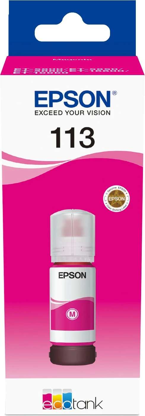 Bojë Epson EcoTank 113 Magenta, 70ml, për ET-5880/5850/5800/16650/16600