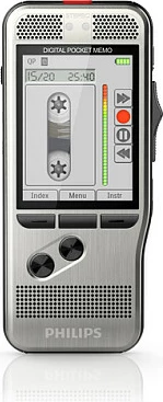 Diktafon Philips DPM 7200/02, 32GB, MP3/PCM, ekran 2.4", çelik inox