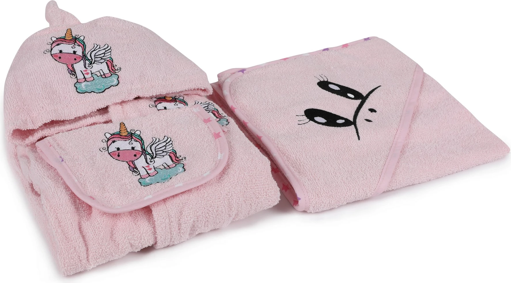 Set banjo për bebe, temë unikorn, rozë, për moshën 0-2 vjet