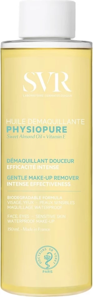 Vaj pastrues për heqje grimi SVR Physiopure Cleansing Oil për femra, 150ml