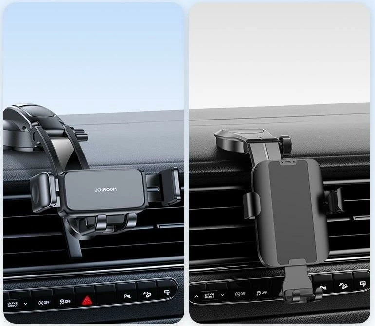 Mbajtës celulari për veturë Joyroom JR-ZS283, montim në xham/panel, rrotullim 360°, për 4.7"-6.7", i zi
