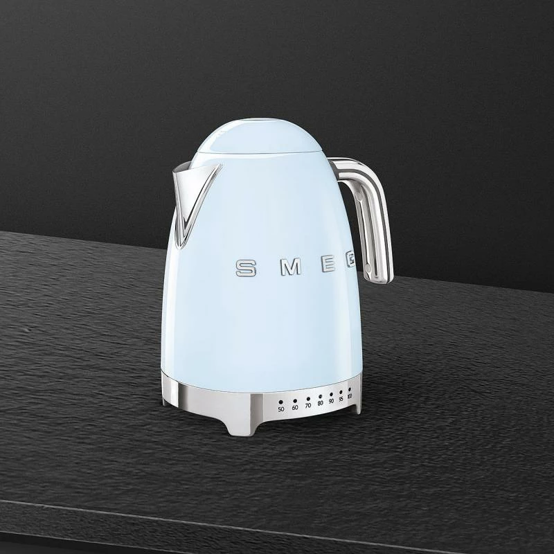 Çajnik elektrik SMEG KLF04PBEU, rregullim temperature, blu pastel