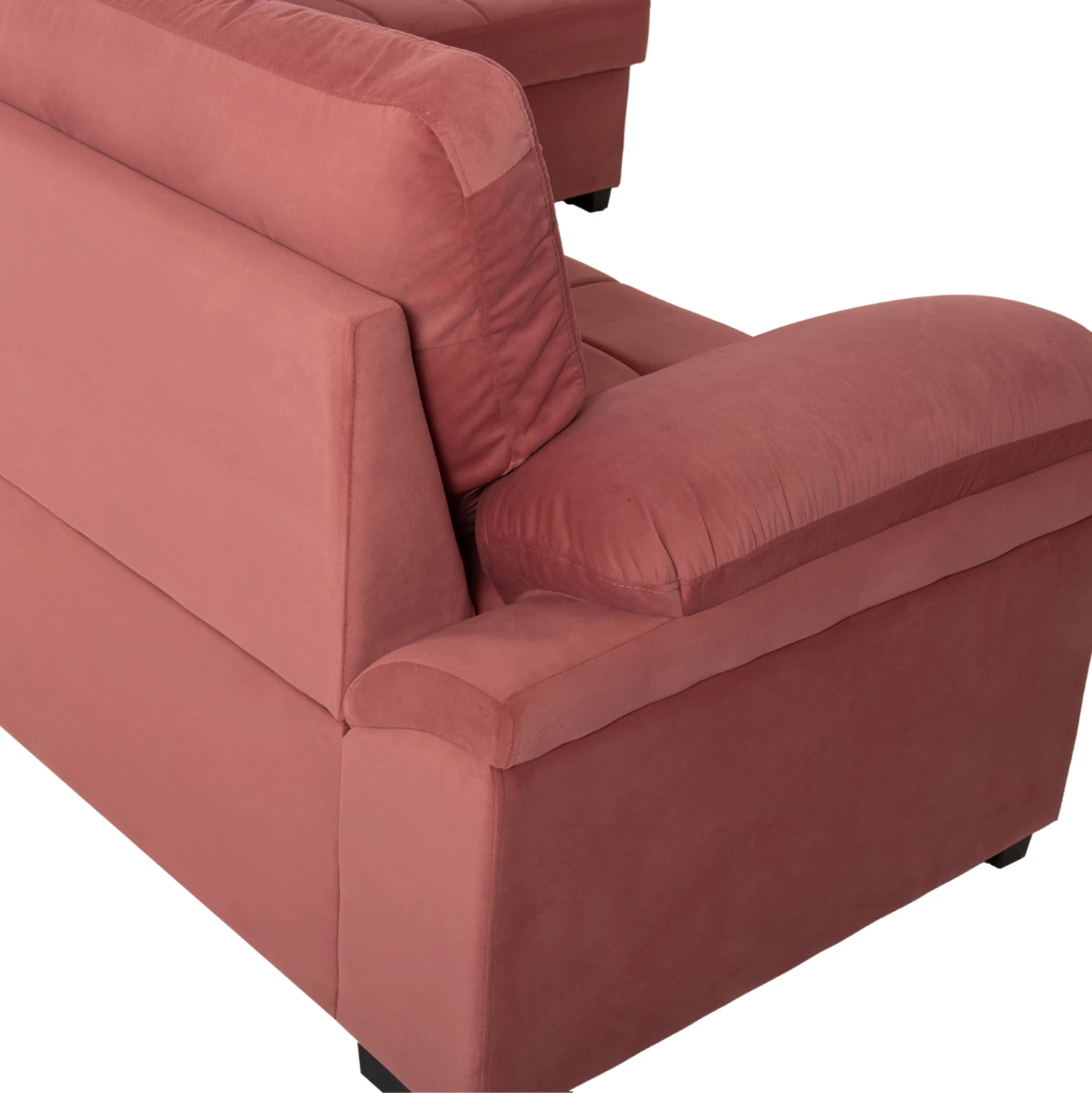 Kënd divan shtrat JADE FH3144.03R kadife rozë e zbehtë 250x80-180x73-88H cm