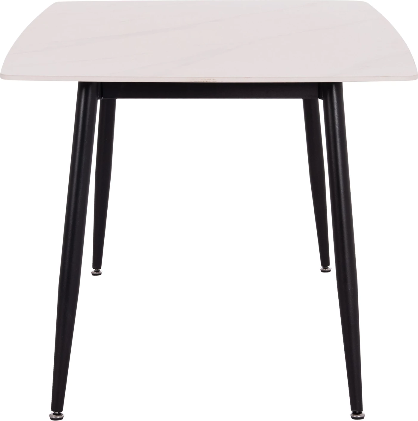 Tavolinë ngrënieje RAVEN, sipërfaqe qeramike, pamje mermeri të bardhë, FH18149.01, 140x80x74cm