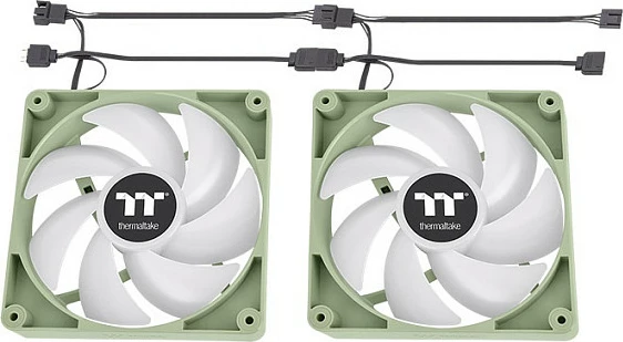 Ventilator ftohës për kasë 120mm Thermaltake CT120 ARGB Sync, 2 copë, Matcha Green