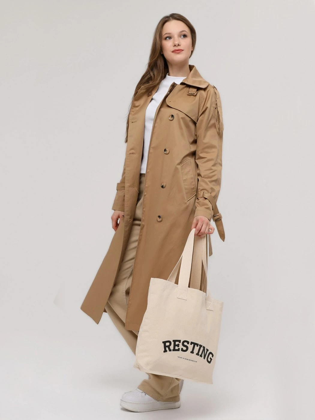 Çantë tote Zoozie Bags, krem, 2068