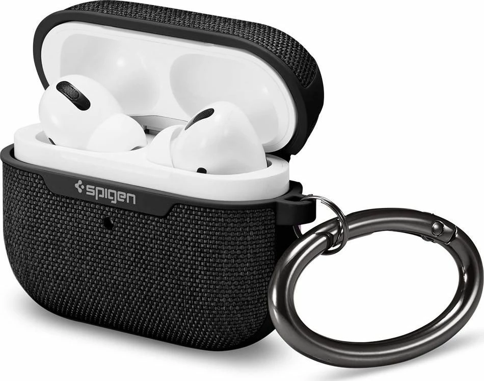 Mbështjellës Spigen Urban Fit për Apple AirPods Pro, me karabinë, i zi (1 copë)