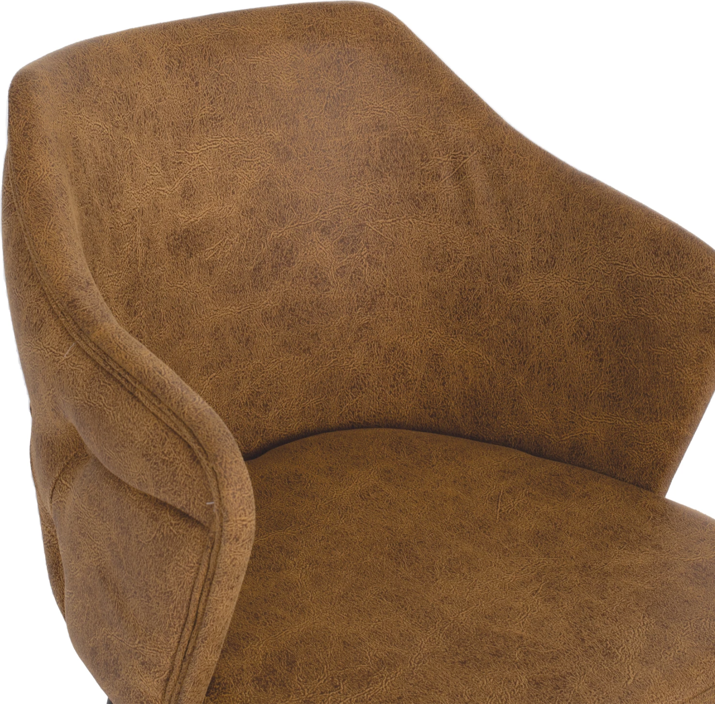 Karrige profesionale Theresa, lloj nubuck, ngjyrë ari, këmbë druri, 56x60x84H cm., set prej 4 copë