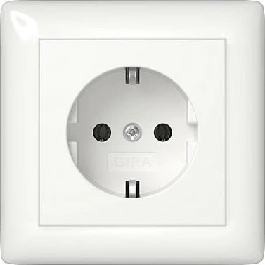 Prizë muri GIRA 444003 Schuko Standard 55, 16A 250V, e bardhë