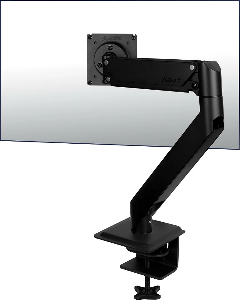 Krah monitori ARCTIC X1-3D, Gas Spring, Clamp, 10 kg, 43", i zi