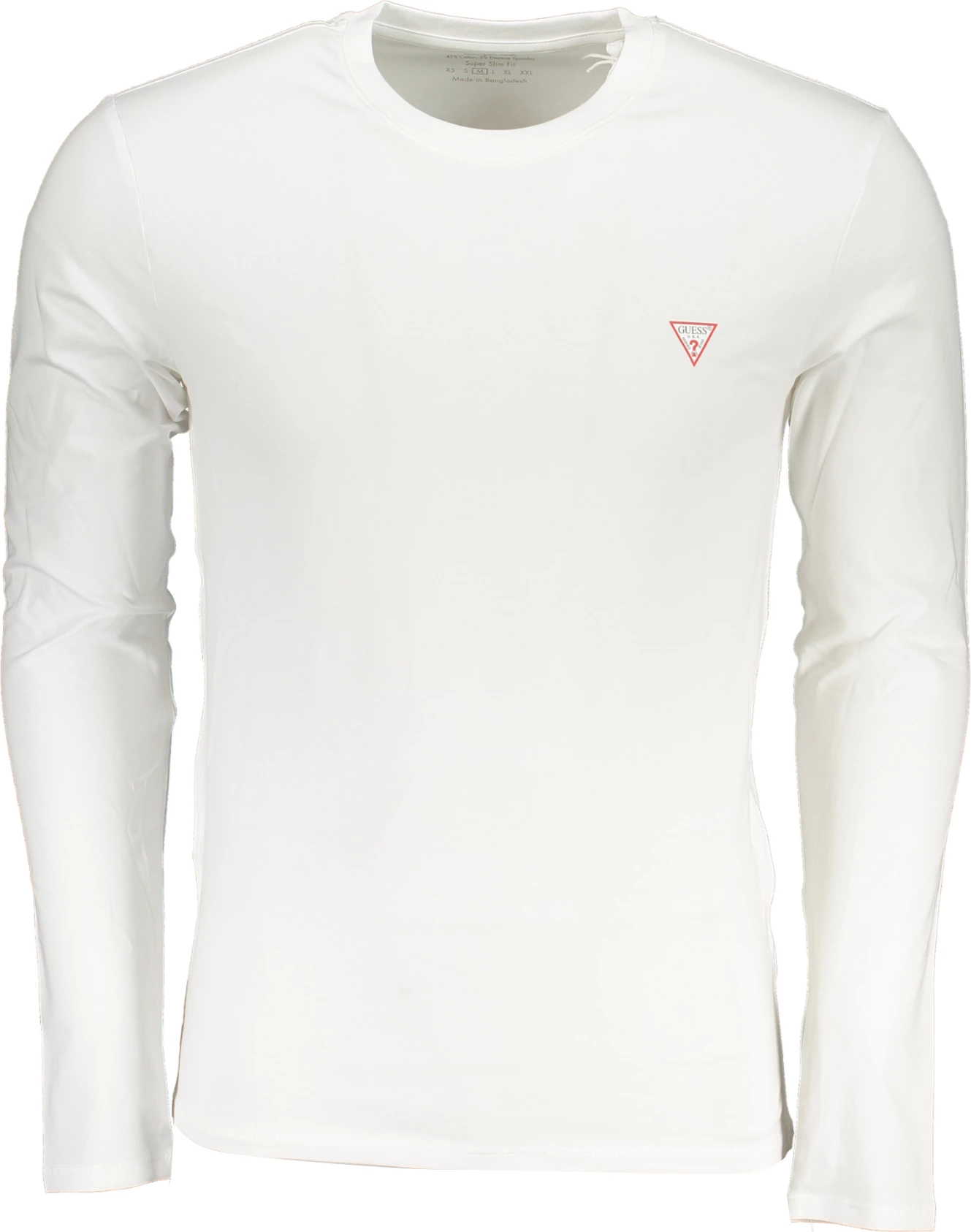 Maicë me mëngë të gjata GUESS JEANS meshkuj, të bardhë