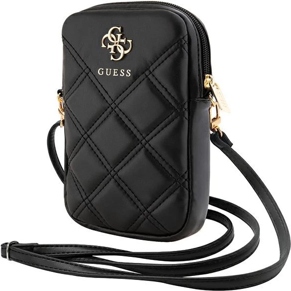 Çantë telefoni Guess Zip Quilted 4G, e zezë