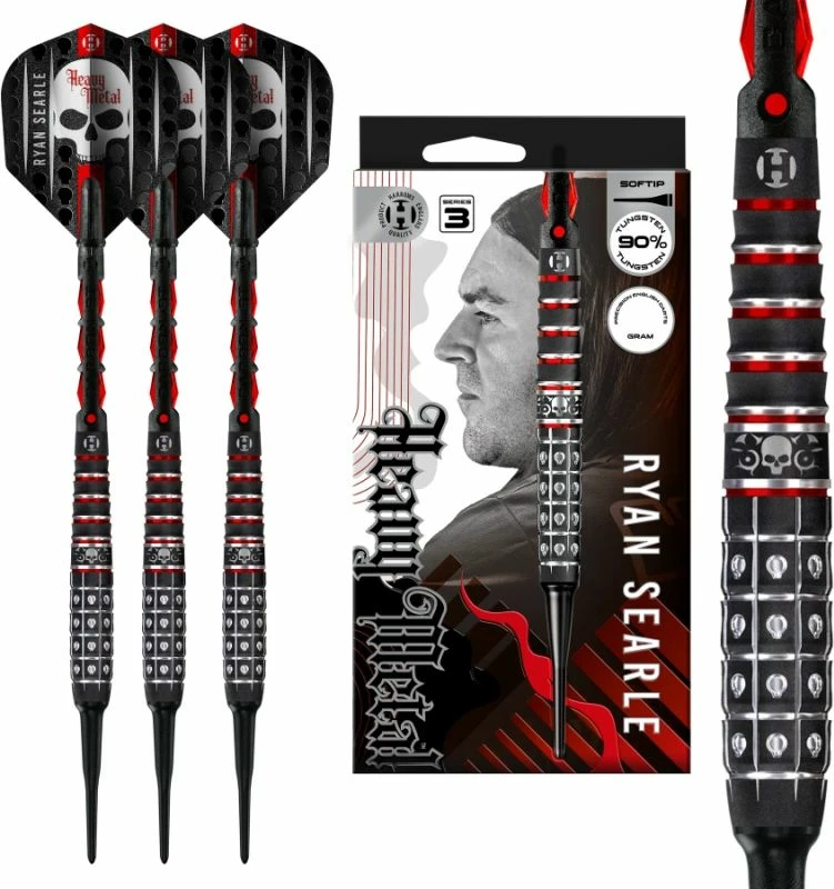 Shigjeta soft tip Harrows për dart, të zeza e të kuqe