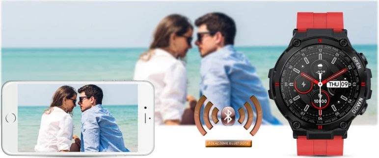 Smartwatch Gravity për meshkuj, e zezë