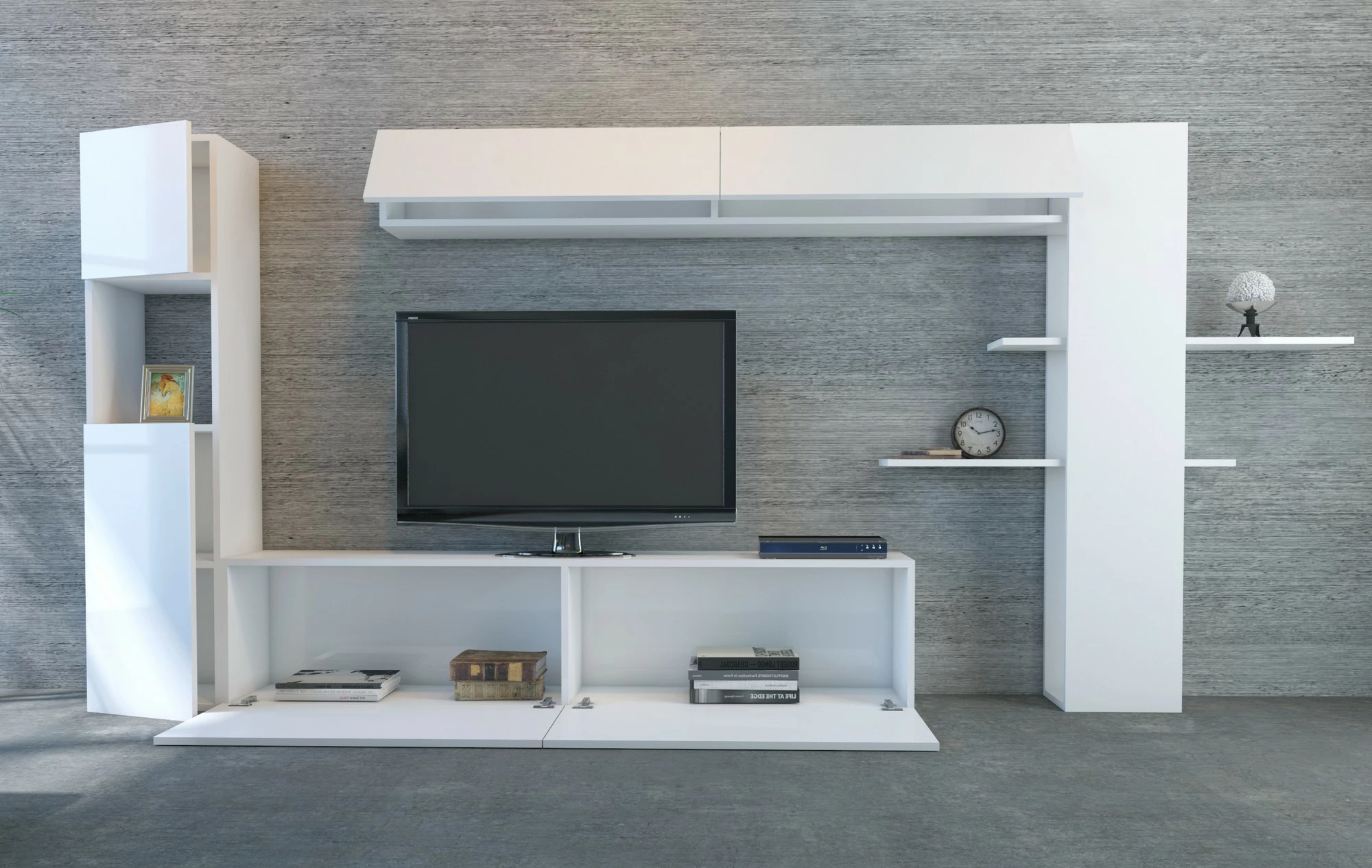 Komodë TV Hanah Home Maxi, e bardhë