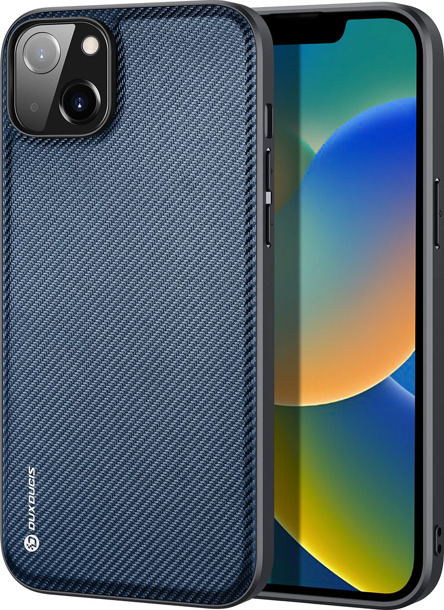 Mbështjellës Dux Ducis Fino për iPhone 14 Plus, najlon, Blu