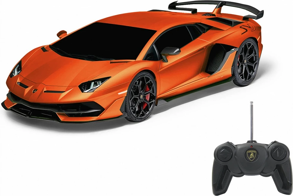 Vetura me telekomandë Jamara Lamborghini Aventador SVJ 1:24, 27 MHz, portokalli