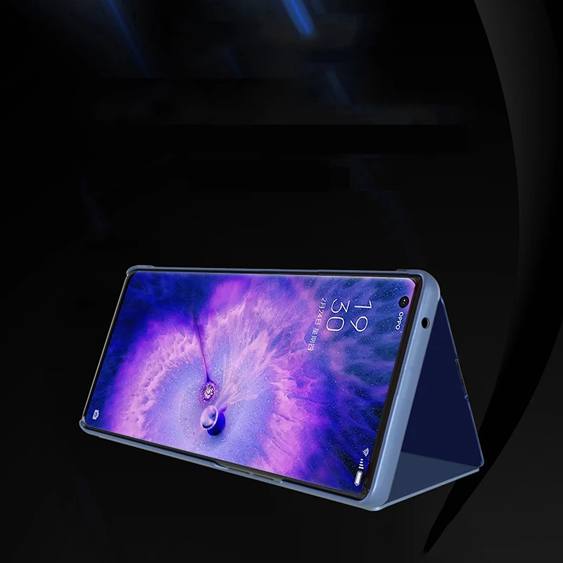 Mbështjellës Hurtel Clear View Case për Oppo Find X5 Pro, me kapak, i zi