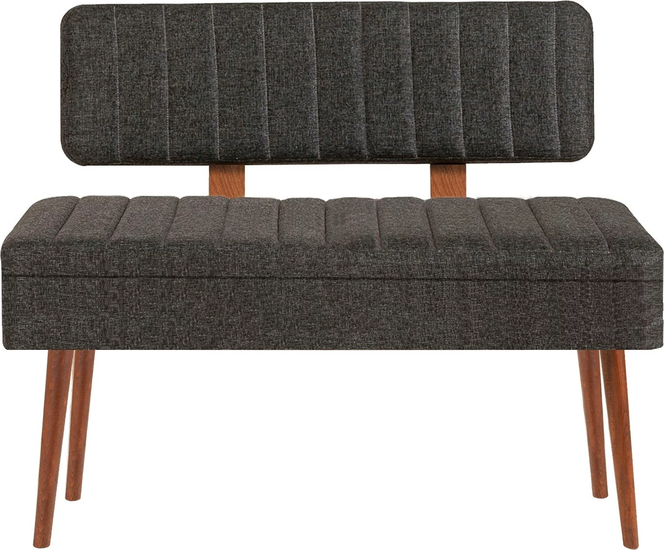 Tavolinë me karrige, set 5 pjesësh, zgjatshme, Hanah Home Vina 1053-4, antracit, arre