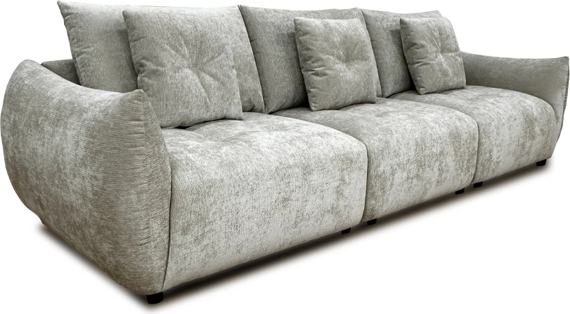 Kauç 3 vendësh, ngjyrë gri, 313x100x89cm