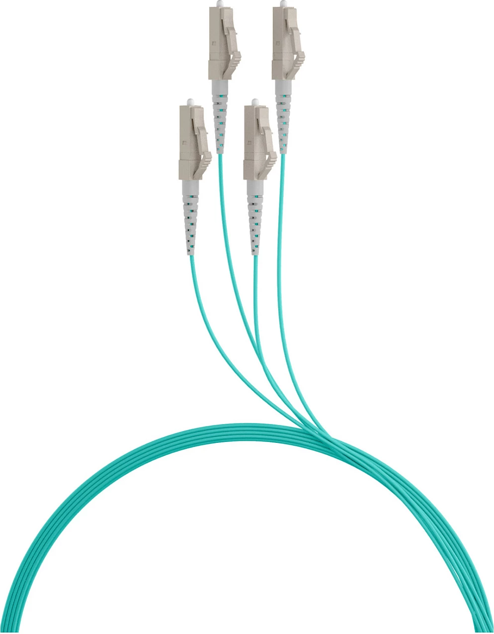 Kablë optike EFB Elektronik U-DQ(ZN)BH OM3 4G LC-LC, 60 m, LSZH, Aqua/Bezhë/Zeze