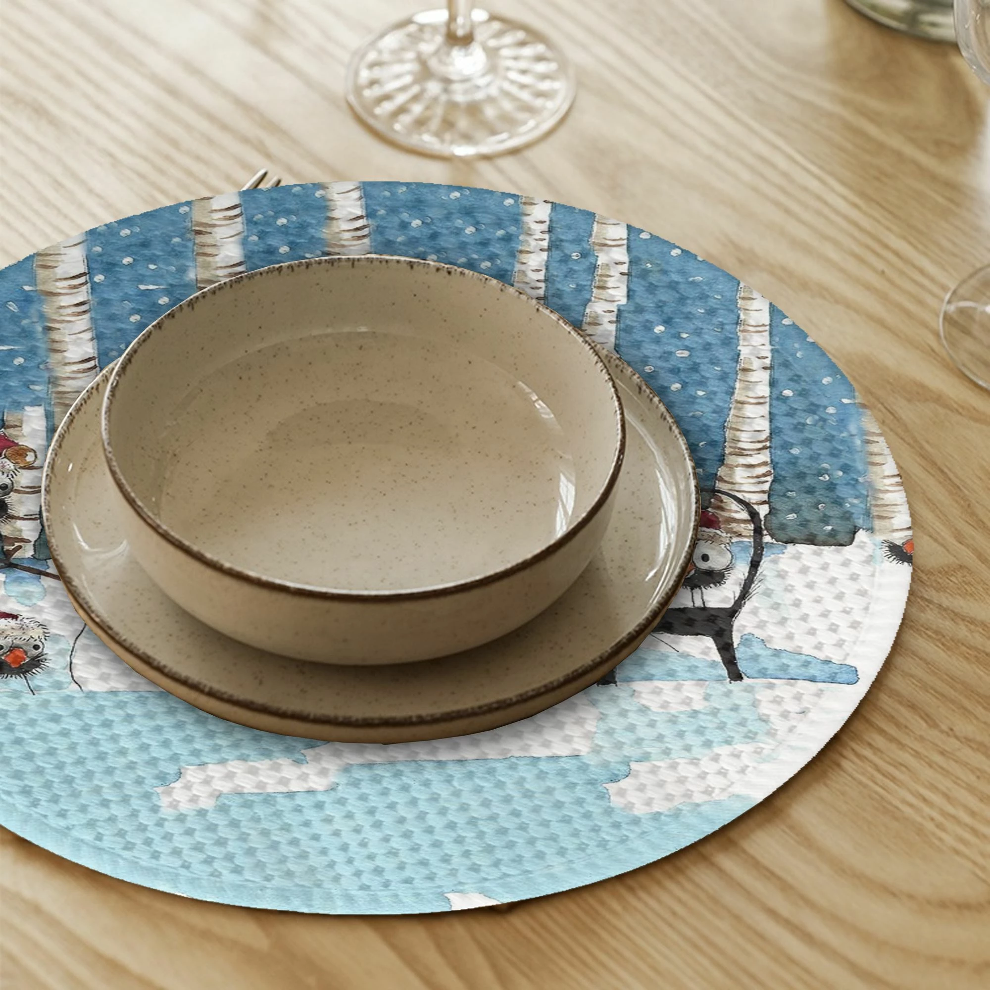 Set nënshtruesish tavoline Hermia Concept, shumëngjyrësh, 4 copë, 37cm