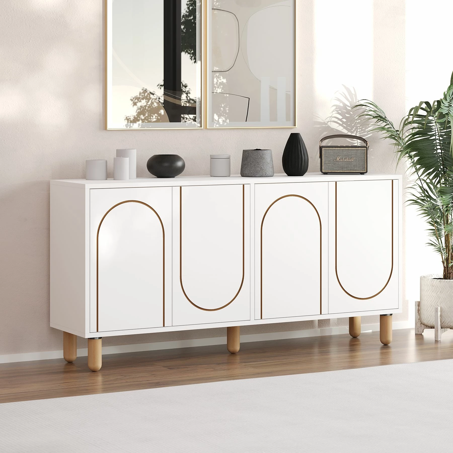 Konsol Skye Decor, Verona, e bardhë