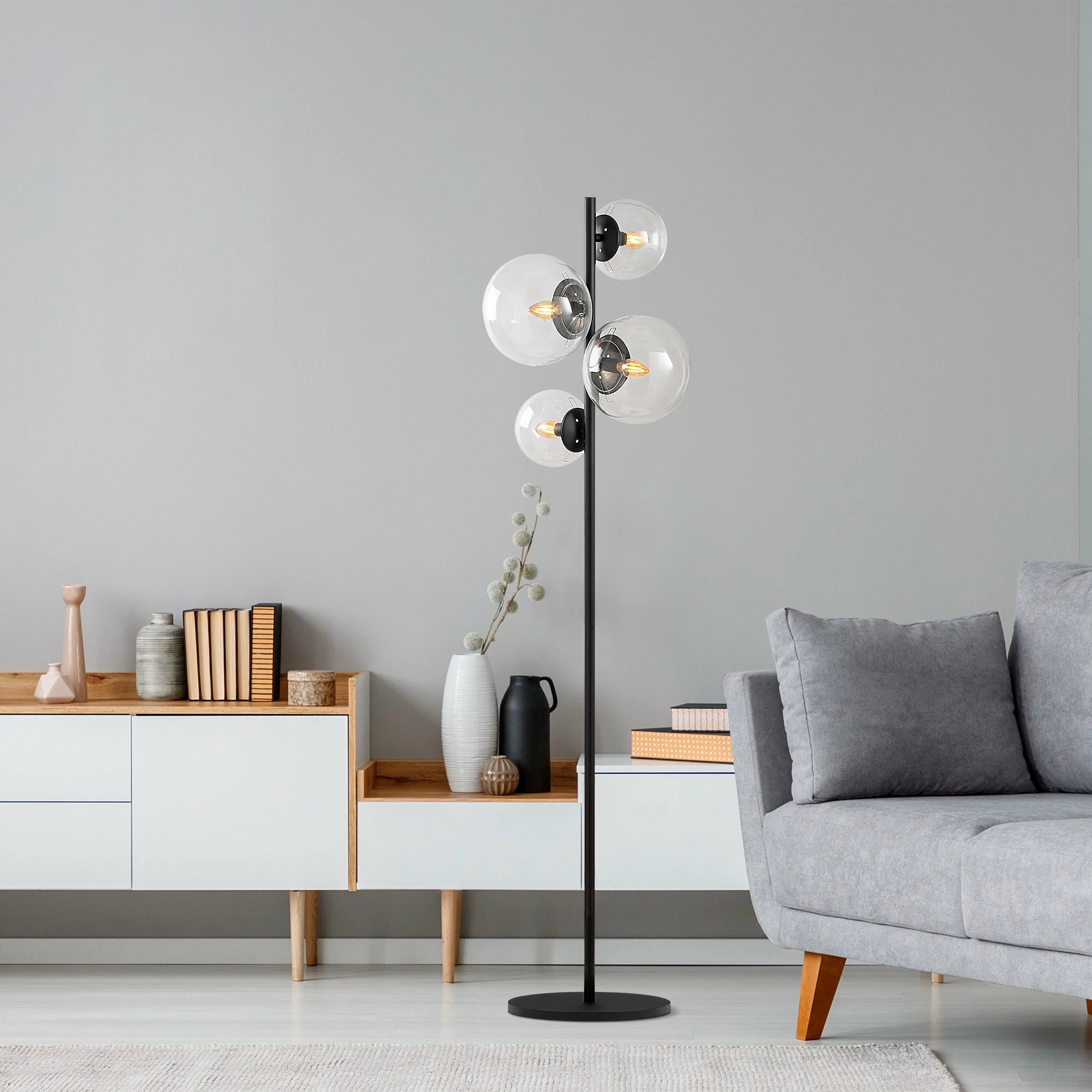 Llambë dyshemeje Opviq, Fazli - 10522, ngjyrë e zezë