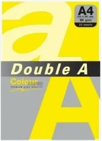 Double A Leter Me Ngjyre A4 80Gr Lemon 25Fl