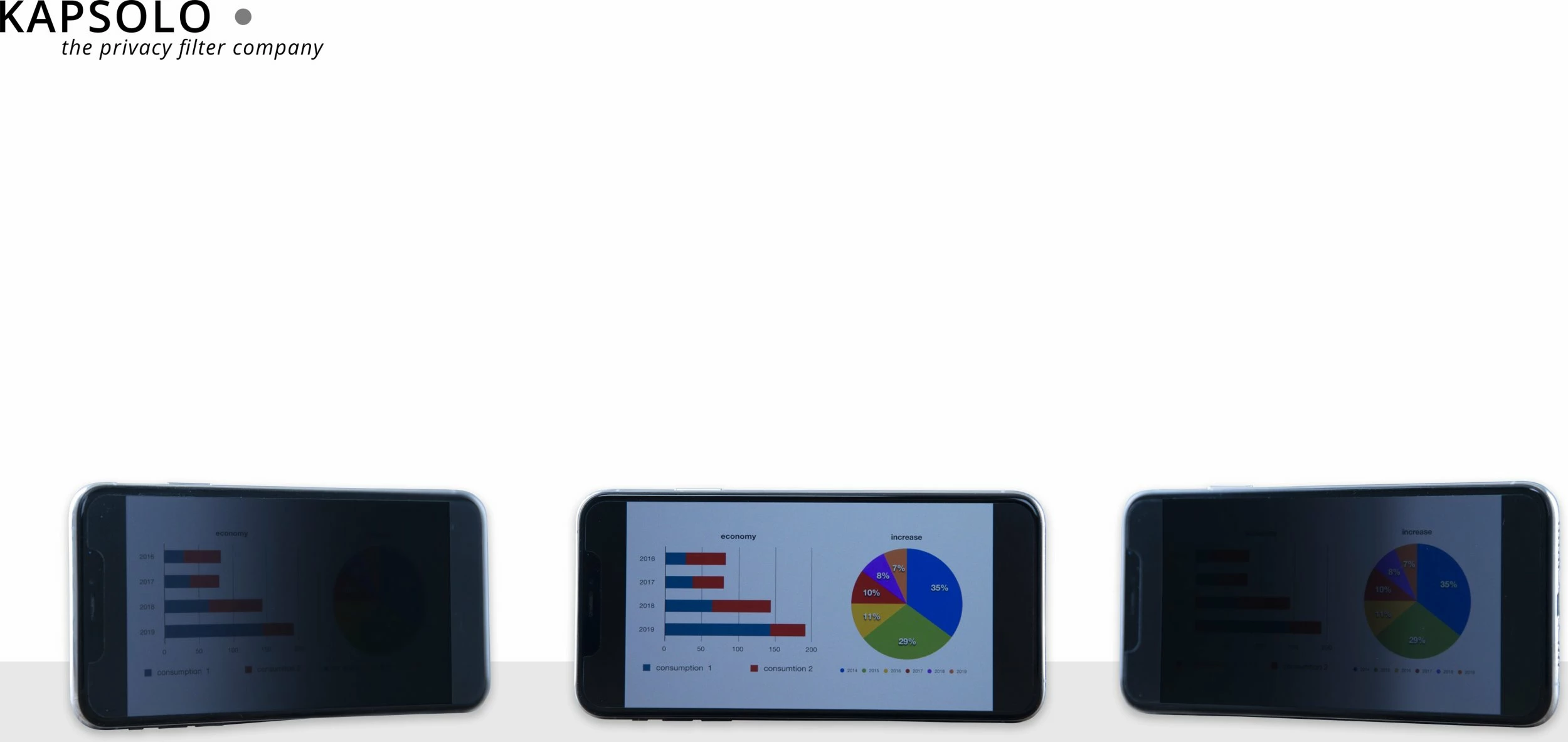 Folie privacy për ekran KAPSOLO HTC U12 Life 6\" (15.2 cm), 3H, 2-way adhesive