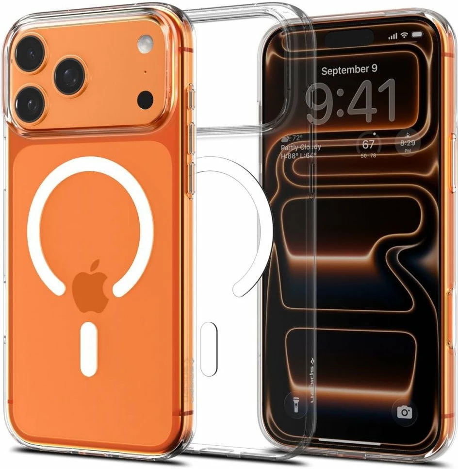 Mbështjellës Spigen Liquid Crystal MagSafe ACS10396 për iPhone 17 Pro, transparent