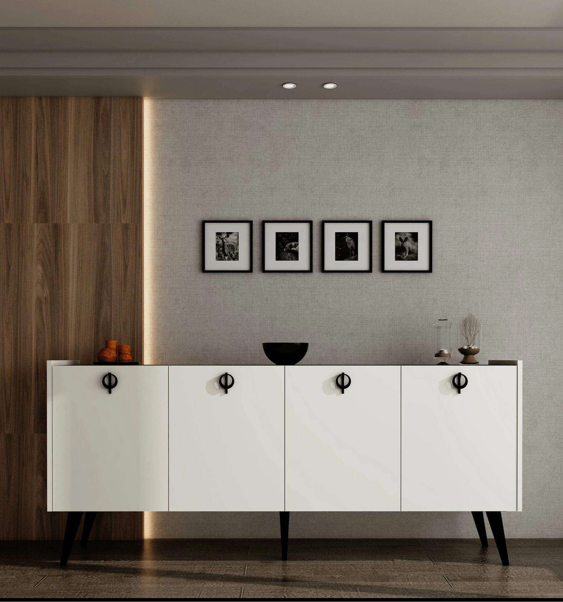 Konsol Skye Decor, ngjyrë e bardhë, Ay Tasi Kaya